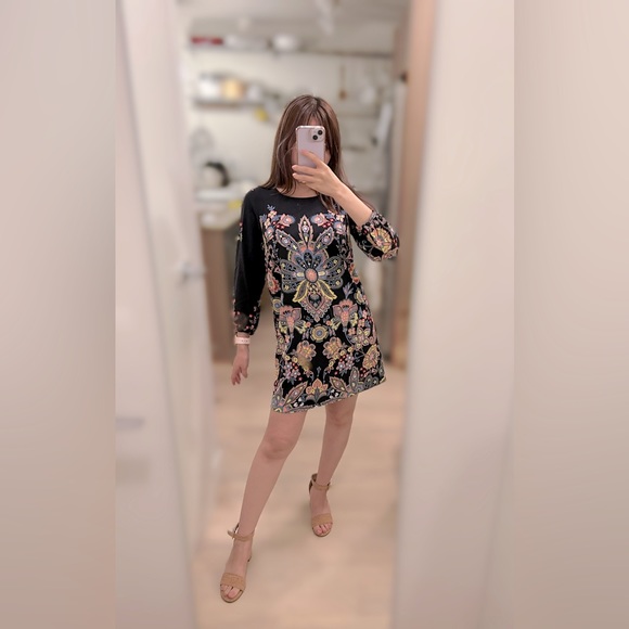 Ann Taylor LOFT Multicolor Paisley Midi Dress, Office Dress for Women, Dinner - Picture 3 of 6